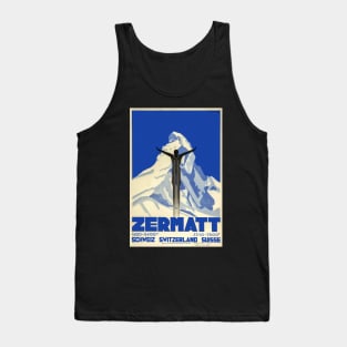 Zermatt, Switzerland,Ski Poster Tank Top